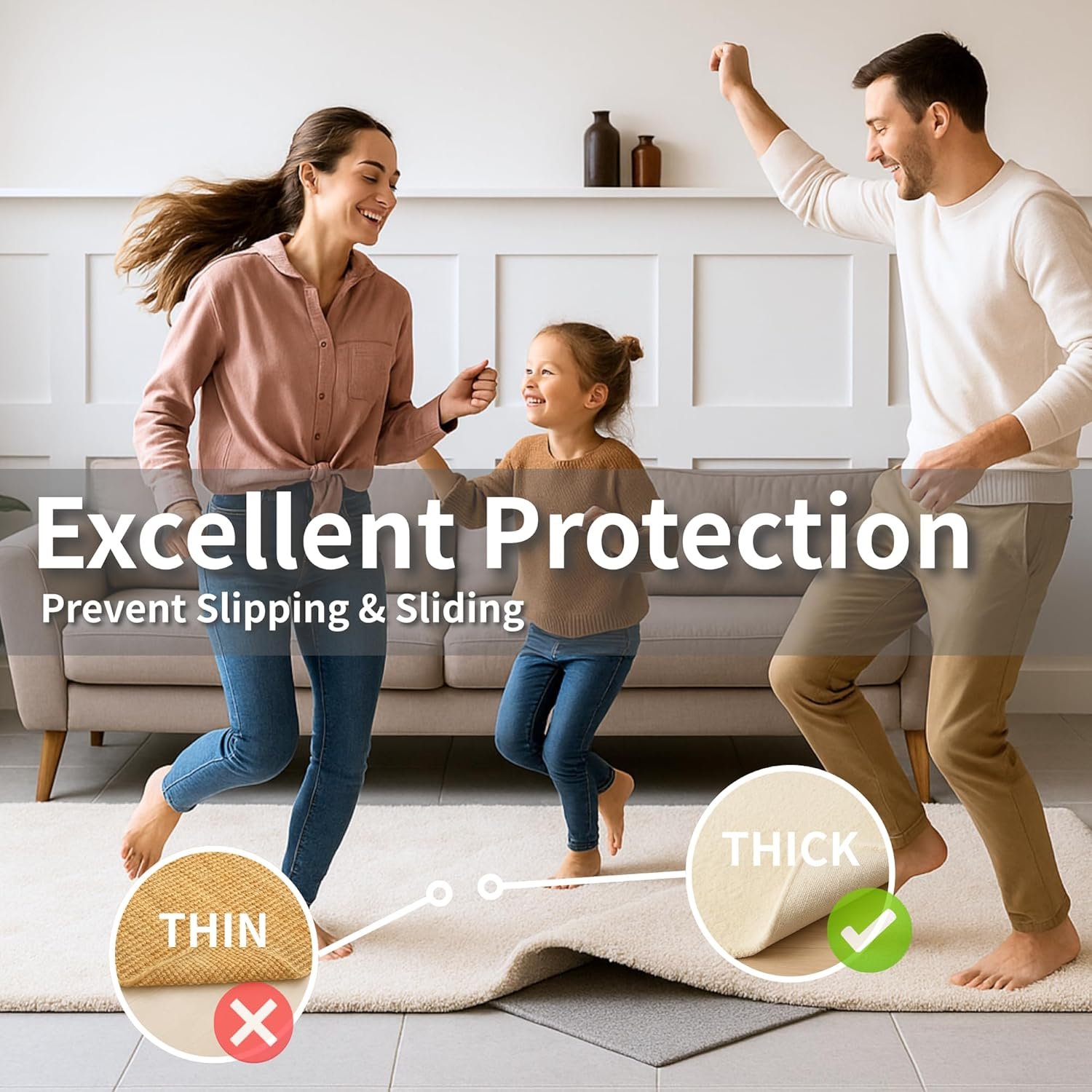 CozyDen Non Slip Rug Gripper Pads - Image 4